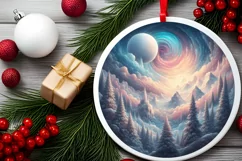 Pastel Christmas Candy Scene Sublimation PNG Product Image 2