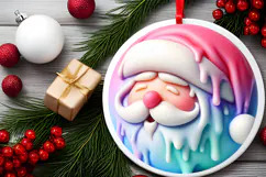 Round Christmass Ornament Sublimation|Clipart Product Image 2