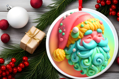 Round Christmass Ornament Sublimation|Clipart Product Image 2