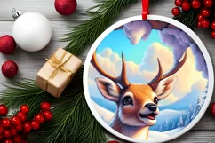 Snow Made Wall Deer Ornament PNG Product Image 2