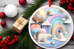 Round Christmas Ornament Sublimation|Clipart Product Image 2