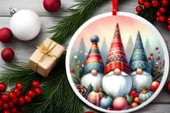 Colorful Pastel Watercolor Christmas Gnome Image PNG Product Image 2
