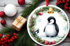 Round Christmass Ornament Sublimation|Clipart Product Image 2