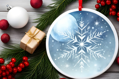 Round Christmass Ornament Sublimation|Clipart Product Image 2