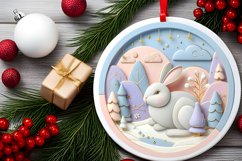 Round Christmas Ornament Sublimation|Clipart Product Image 2