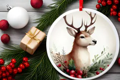 Round Christmass Ornament Sublimation|Clipart Product Image 2