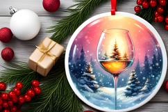 Round Christmass Ornament Sublimation|Clipart Product Image 2