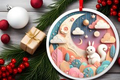 Round Christmas Ornament Sublimation|Clipart Product Image 2