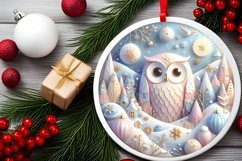 Round Christmas Ornament Sublimation|Clipart Product Image 2