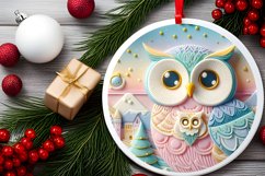 Round Christmas Ornament Sublimation|Clipart Product Image 2