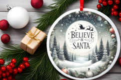 Round Christmass Ornament Sublimation|Clipart Product Image 2