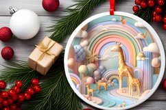 Round Christmas Ornament Sublimation|Clipart Product Image 2