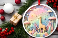 Round Christmas Ornament Sublimation|Clipart Product Image 2