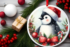 Round Christmass Ornament Sublimation|Clipart Product Image 2