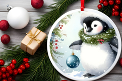 Round Christmass Ornament Sublimation|Clipart Product Image 2