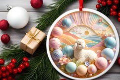 Round Christmas Ornament Sublimation|Clipart Product Image 2