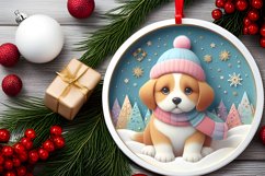 Round Christmas Ornament Sublimation|Clipart Product Image 2