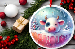 Round Christmass Ornament Sublimation|Clipart Product Image 2