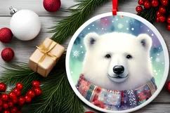 Polar Bear Christmas Ornament PNG Product Image 1