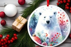 Polar Bear Christmas Ornament PNG Product Image 1
