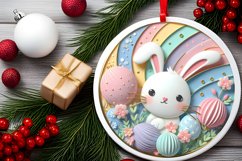 Round Christmas Ornament Sublimation|Clipart Product Image 2