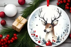 Christmas Reindeer Ornament PNG Product Image 2