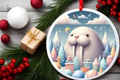 Round Christmas Ornament Sublimation|Clipart Product Image 2