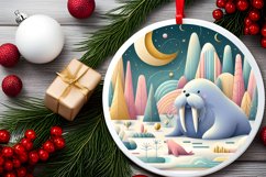 Round Christmas Ornament Sublimation|Clipart Product Image 2