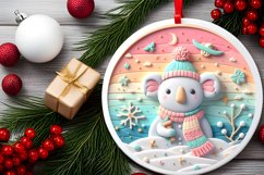 Round Christmas Ornament Sublimation|Clipart Product Image 2
