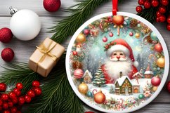 Santa Christmas Ornament Sublimation PNG Product Image 2
