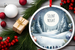 Round Christmass Ornament Sublimation|Clipart Product Image 2