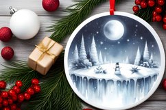 Round Christmas Image with Silent Night Text Product Image 2