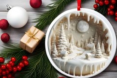 Winter Scene Round Ornament PNG Product Image 2