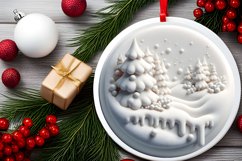 Winter Scene Round Ornament PNG Product Image 2