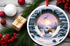 Duck Smiling Snow Wall Sublimation Clipart PNG Product Image 2