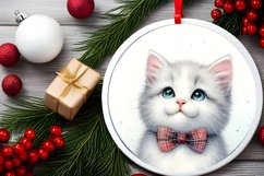 Round Christmas Image with Cat Product Image 2