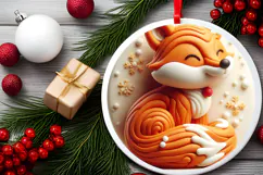 Round Christmass Ornament Sublimation|Clipart Product Image 2