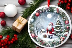 Round Scene Santa Sublimation PNG Product Image 2