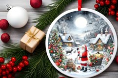 Round Scene Santa Sublimation PNG Product Image 2