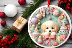 Round Christmas Ornament Sublimation|Clipart Product Image 2