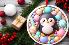Round Christmas Ornament Sublimation|Clipart Product Image 2