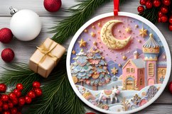 Round Christmas Ornament Sublimation|Clipart Product Image 2