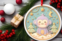 Round Christmas Ornament Sublimation|Clipart Product Image 2
