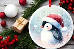Round Christmass Ornament Sublimation|Clipart Product Image 2