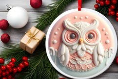 3D Martzipan Round Ornament Sublimation PNG Product Image 2