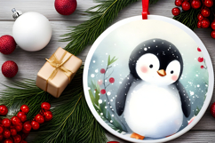 Round Christmass Ornament Sublimation|Clipart Product Image 2