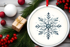 Round Christmass Ornament Sublimation|Clipart Product Image 2
