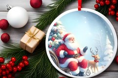 Melting Winter Scene with Santa Sublimation PNG Product Image 2