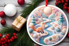 Round Christmas Ornament Sublimation|Clipart Product Image 2