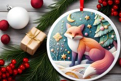 Round Christmas Ornament Sublimation|Clipart Product Image 2